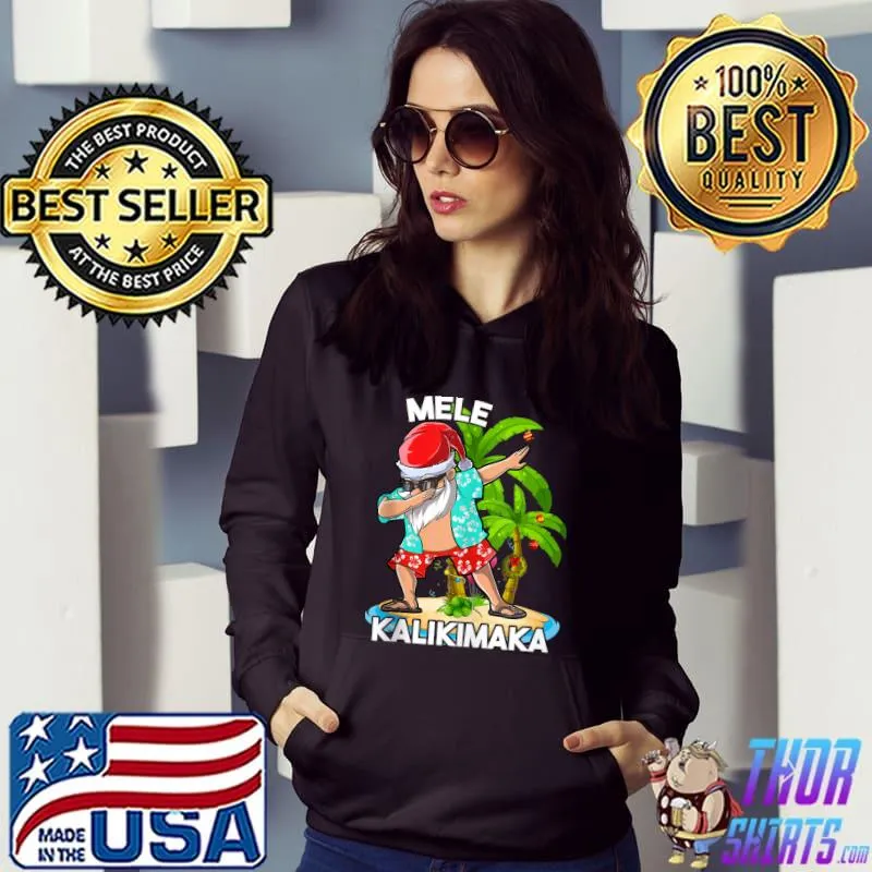 Nice mele Kalikimaka Dabbing Santa Claus Merry Xmas Aloha Hawaii T-Shirt