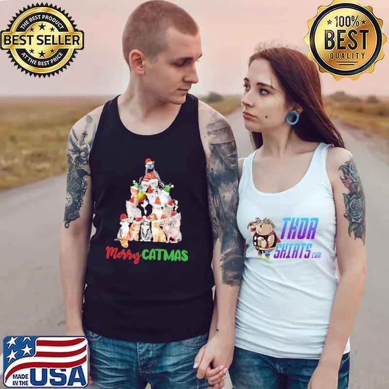 Nice Merry Catmas Christmas Shirt Tank Top