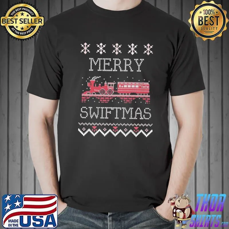 Nice Merry Swiftmas Ugly Christmas Taylor Swift Unisex Sweatshirt