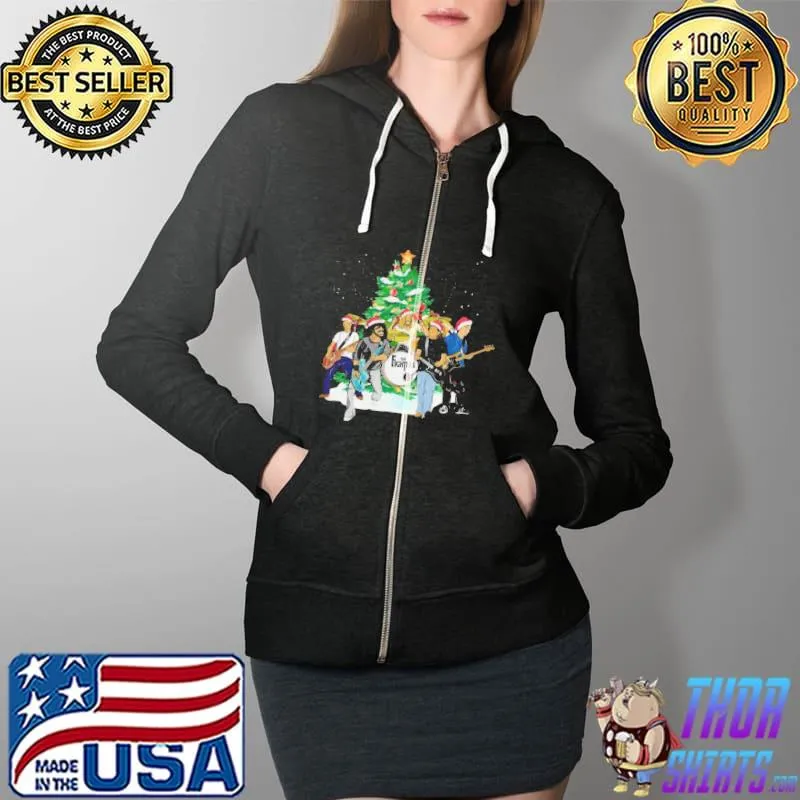 Nice Official Merry Christmas Foo Fighters Play Guitar Shirt Full Zip Hooded