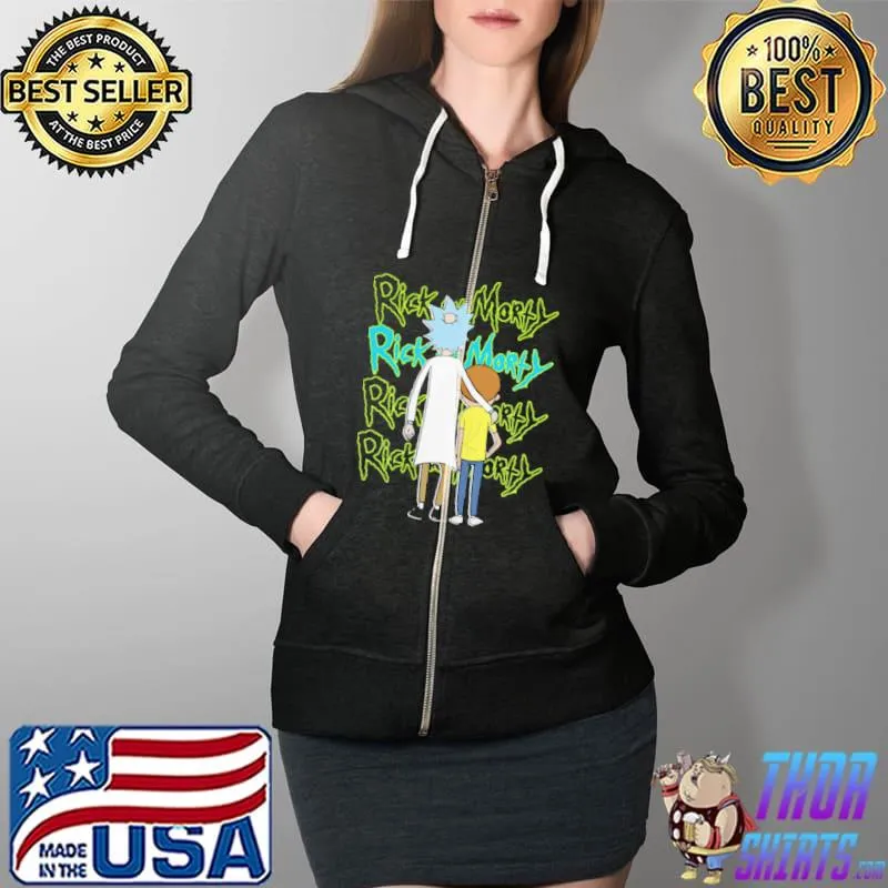 Nice Official Rick And Morty Simple Shirt Full Zip Hooded