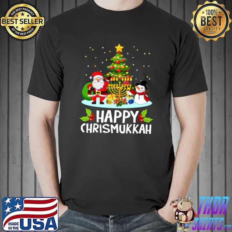 Nice Santa Happy Chrismukkah Funny Hanukkah Christmas Jewis Gifts Premium T-Shirt