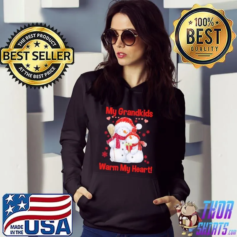 Nice Snowmans My Grandkids Warm My Heart Christmas Shirt