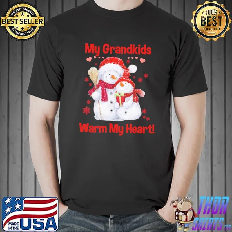 Nice Snowmans My Grandkids Warm My Heart Christmas Shirt Unisex