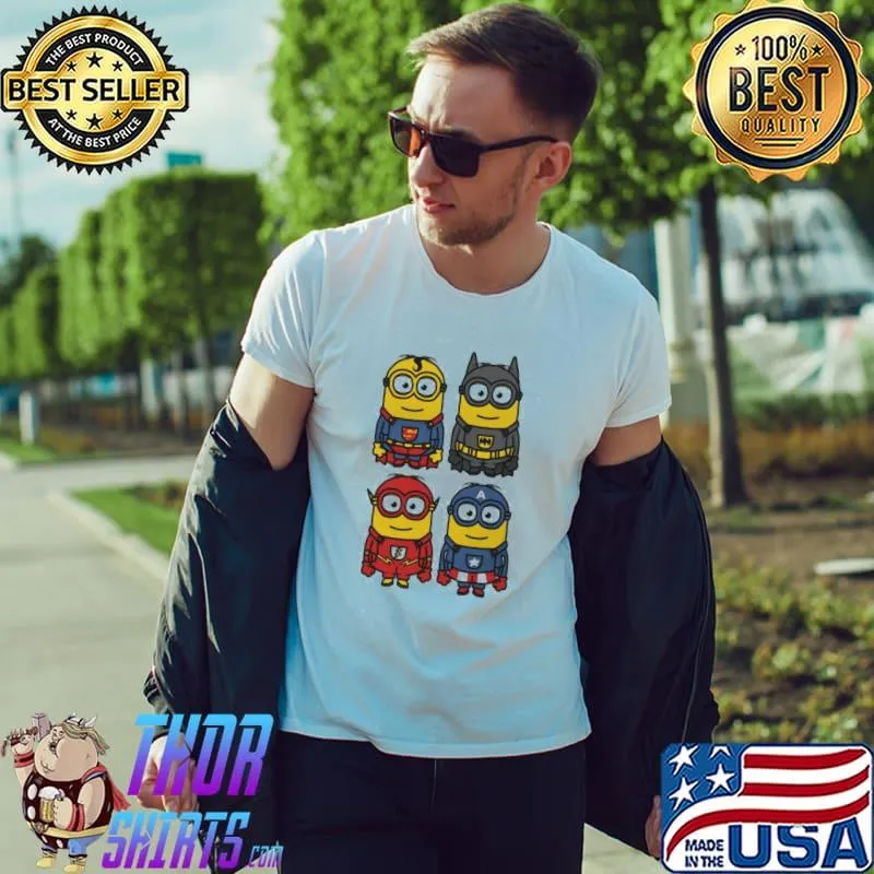 Nice Superhero Minions Tv Dc Batman Marvel Movie Shirt Unisex