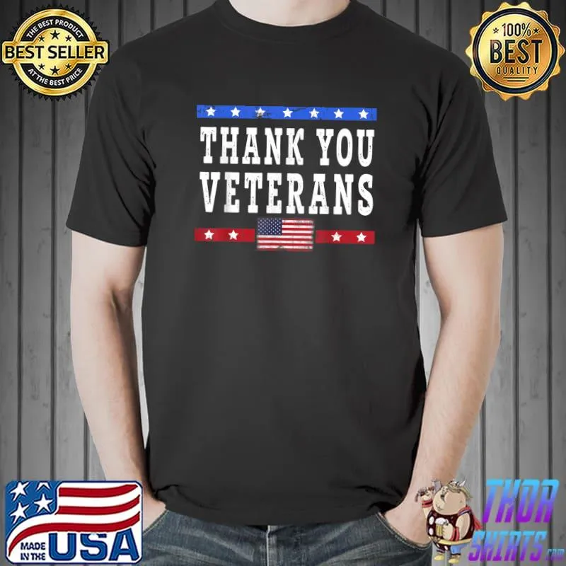 Nice thank You Veterans Day American Flag Veteran Day For Women T-Shirt Unisex