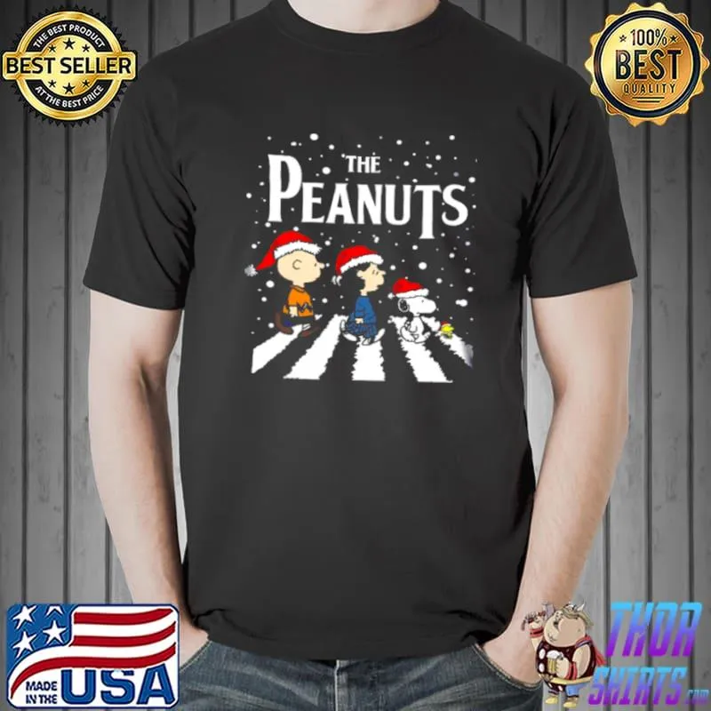 Nice The Peanuts Abbey Road Shirt Unisex