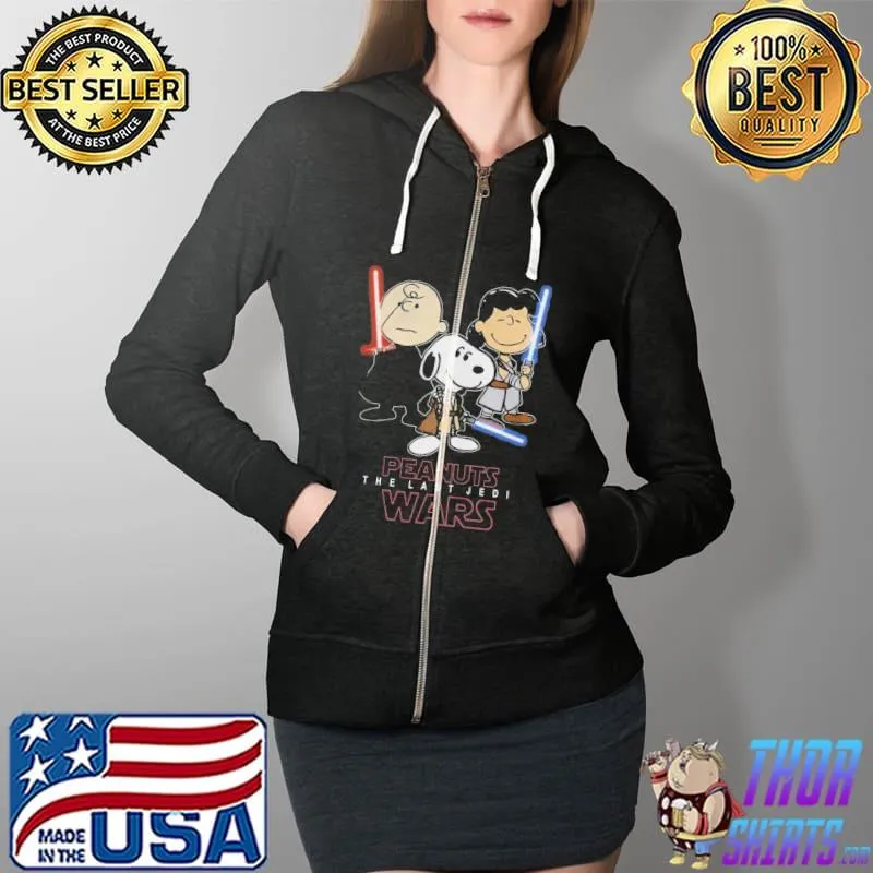 Nice Top Snoopy Peanuts The Last Jedi Star Wars Shirt Full Zip Hooded
