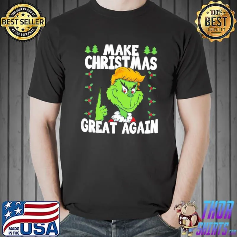 Nice Trump 2024 Make Christmas Great Again Ugly T-Shirt