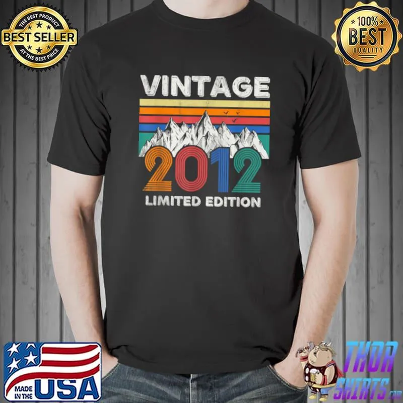 Nice Vintage 2012 9th Birthday 9 Years Old Gift Boys Girls T Shirt Unisex