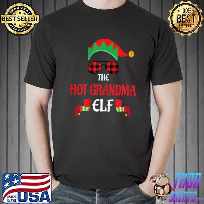 Nice Womens Hot Grandma Elf Group Matching Family Christmas Gifts Women T Shirt Unisex