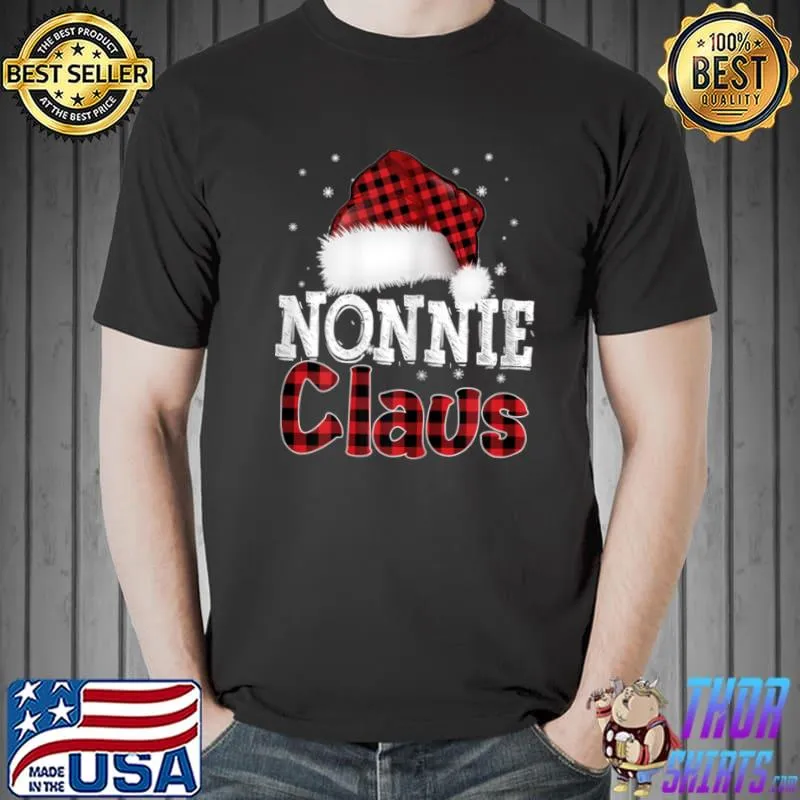Nice Womens Matching Family Ghristmas Pajama Nonnie Santa Claus Costume T Shirt Unisex