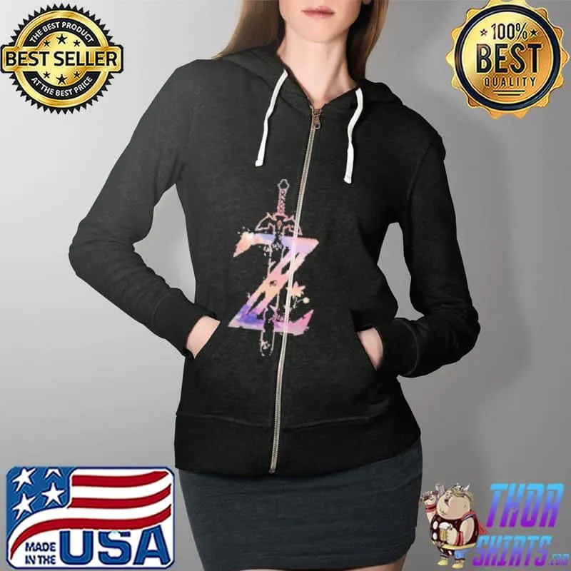 Nice z Zelda Sword Shirt Full Zip Hooded