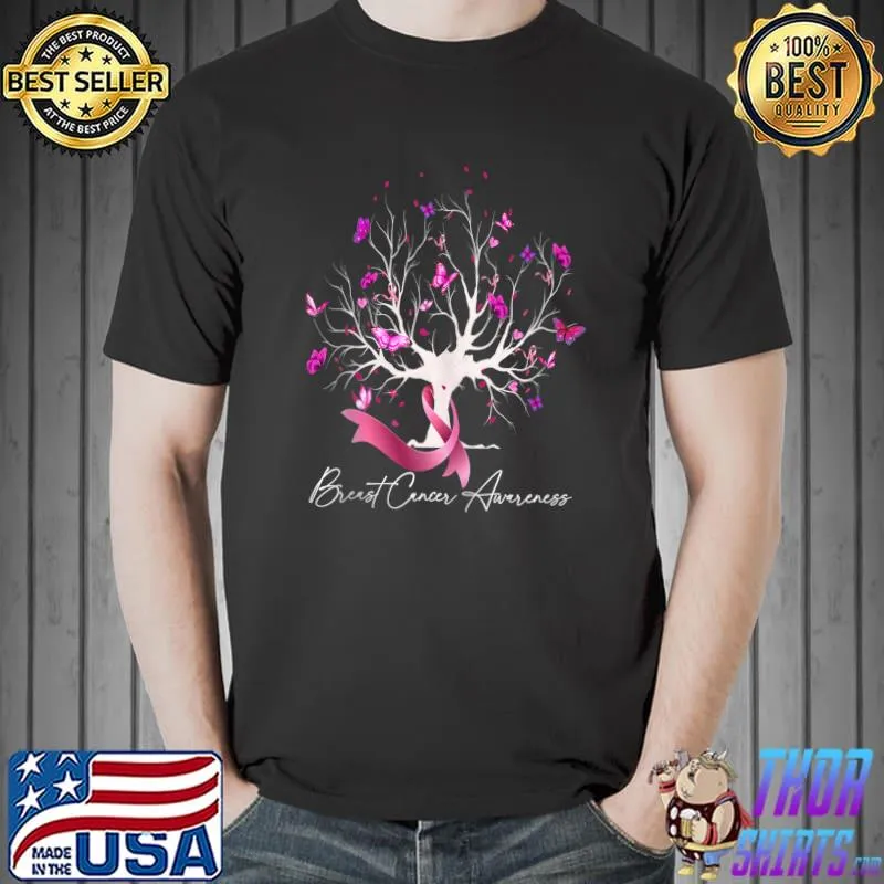 October We Wear Pink Ribbon Tree Breast Cancer Awareness T-s Unisex
