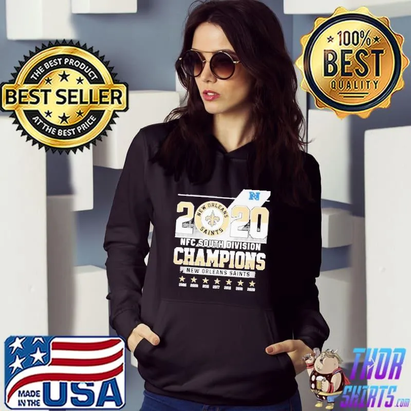 Official 2020 NFC south division champions new orleans saints shirt
