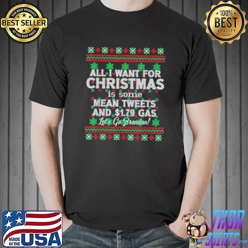Official All I want for Christmas Biden Trump Anti Liberal T Shirt Unisex
