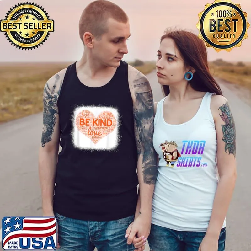 Official be Kind We Wear Orange For Unity Day Anti Bullying Bleahed T Shirt Tank Top