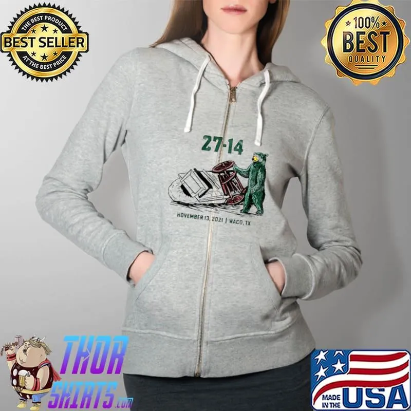 Official Bear 27 14 november 13 2021 Waco Tx Oklahoma’s Full Zip Hooded