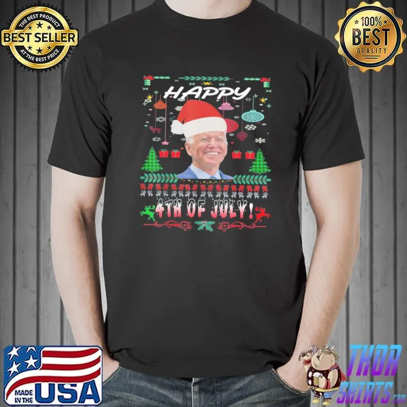 Official Biden Santa Claus,Happy 4th of July Ugly Christmas T-Shirt Unisex