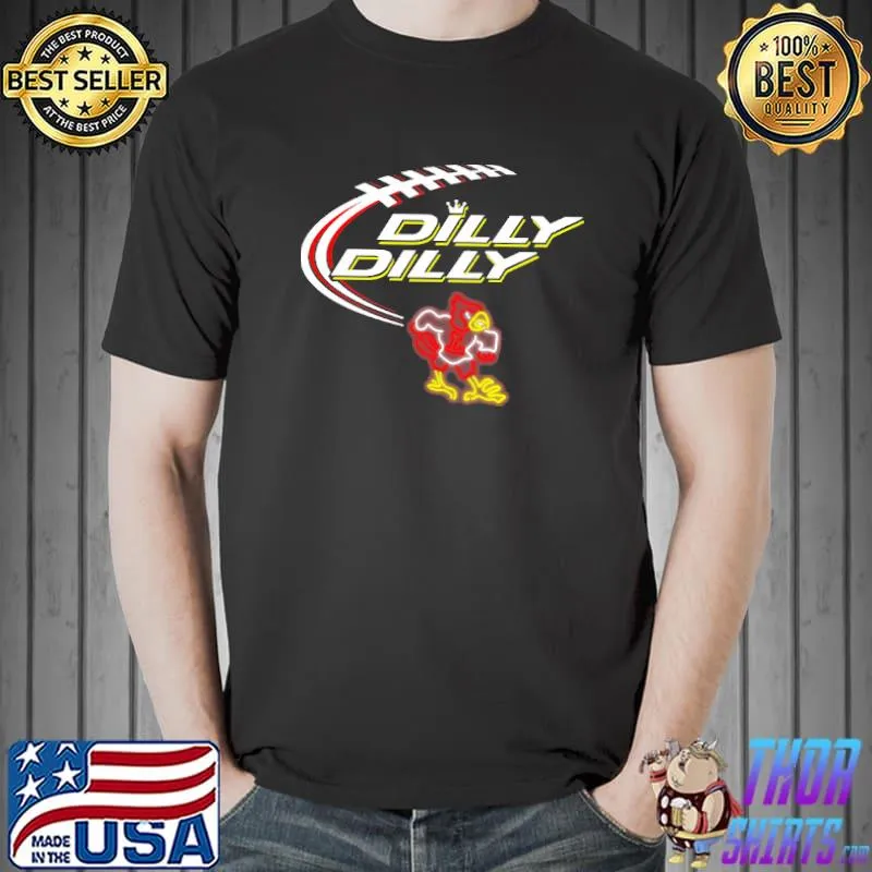 Official Bud Ligh Dilly Dilly! Louisville Cardinals Neon Light Shirts Unisex