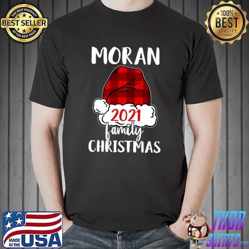 Official christmas 2021 Moran matching pajama Santa Hat T-Shirt Unisex