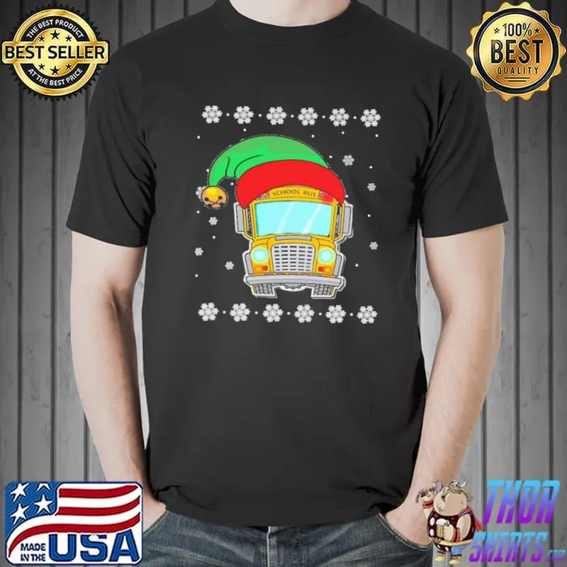 Official Christmas School Bus Efl Santa Shirt Unisex