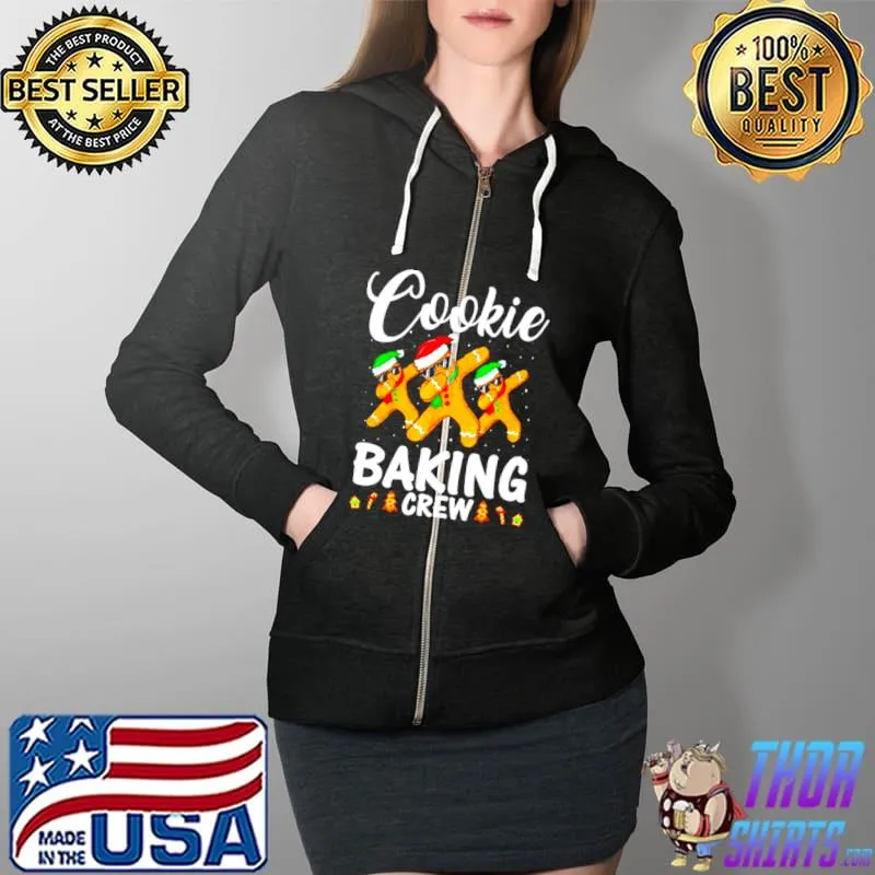 Official Cookie Baking Crew Family Christmas Gingerbread Team Full Zip Hooded