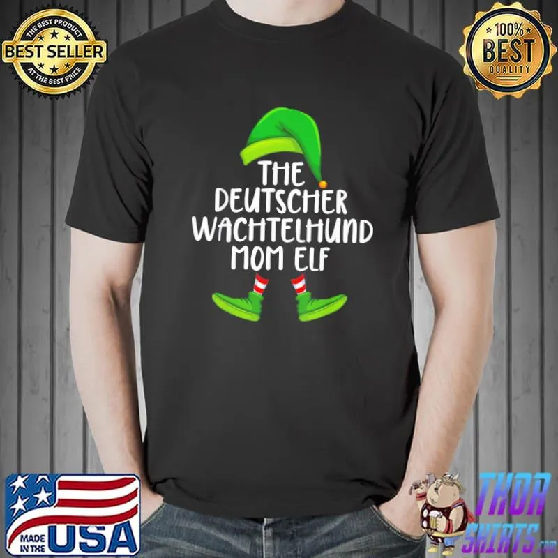 Official deutscher Wachtelhund Mom Dog Elf Christmas Pajama T-Shirt Unisex