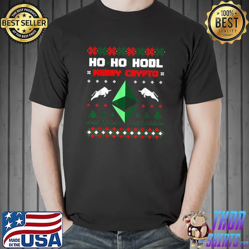 Official ethereum Shirt Funny Ugly Christmas Sweater Design Retro T-Shirt Unisex