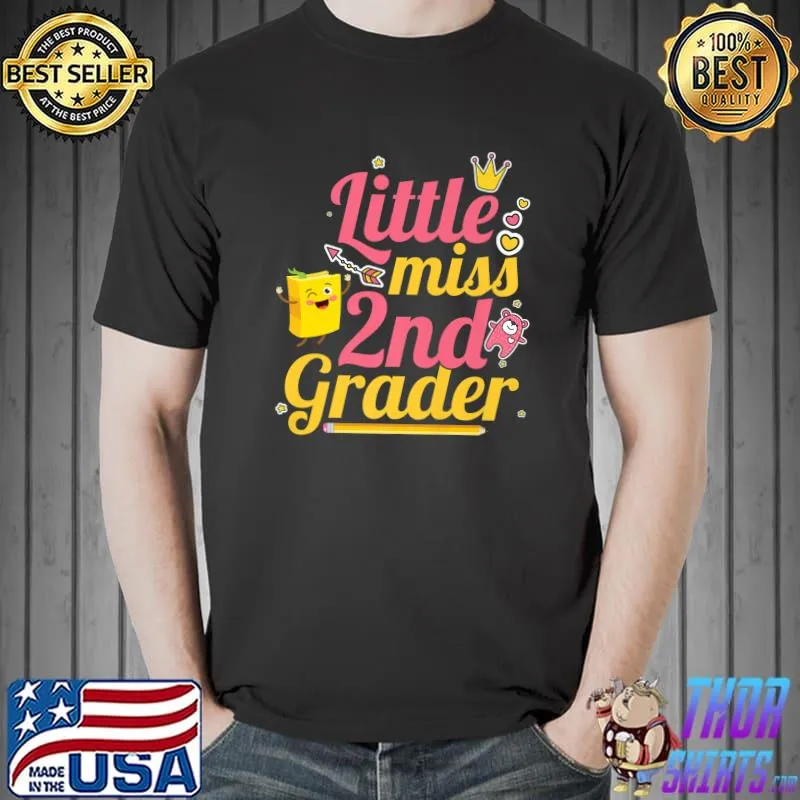 Official first Day Of School Little Miss 2nd Grader Girls Premium T-Shirt Unisex