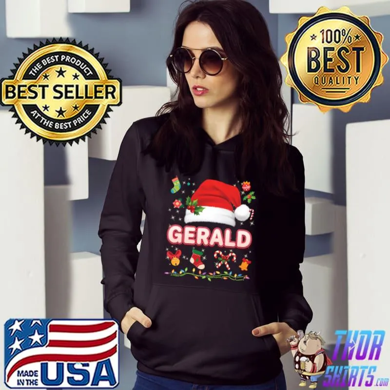 Official gerald Santa Claus Hat Family Merry Christmas Xmas Costume T-Shirt