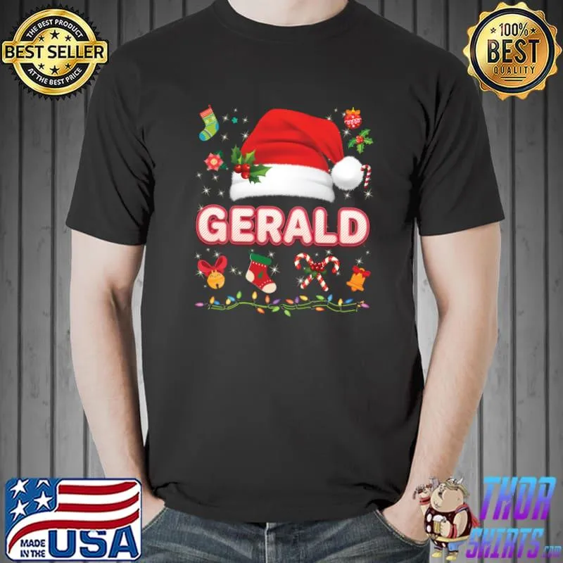 Official gerald Santa Claus Hat Family Merry Christmas Xmas Costume T-Shirt Unisex