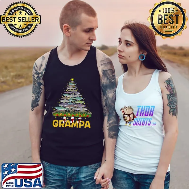 Official Holiday 365 Christmas Tree Grampa Shark Grandpa Gift T-Shirt Tank Top