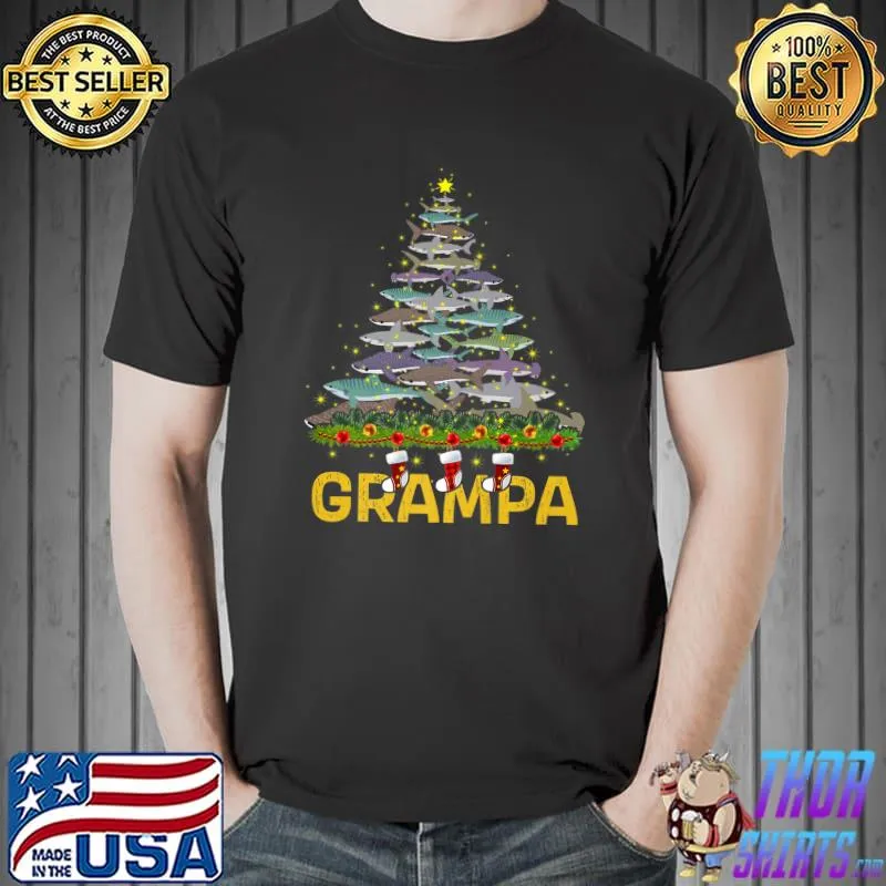 Official Holiday 365 Christmas Tree Grampa Shark Grandpa Gift T-Shirt Unisex