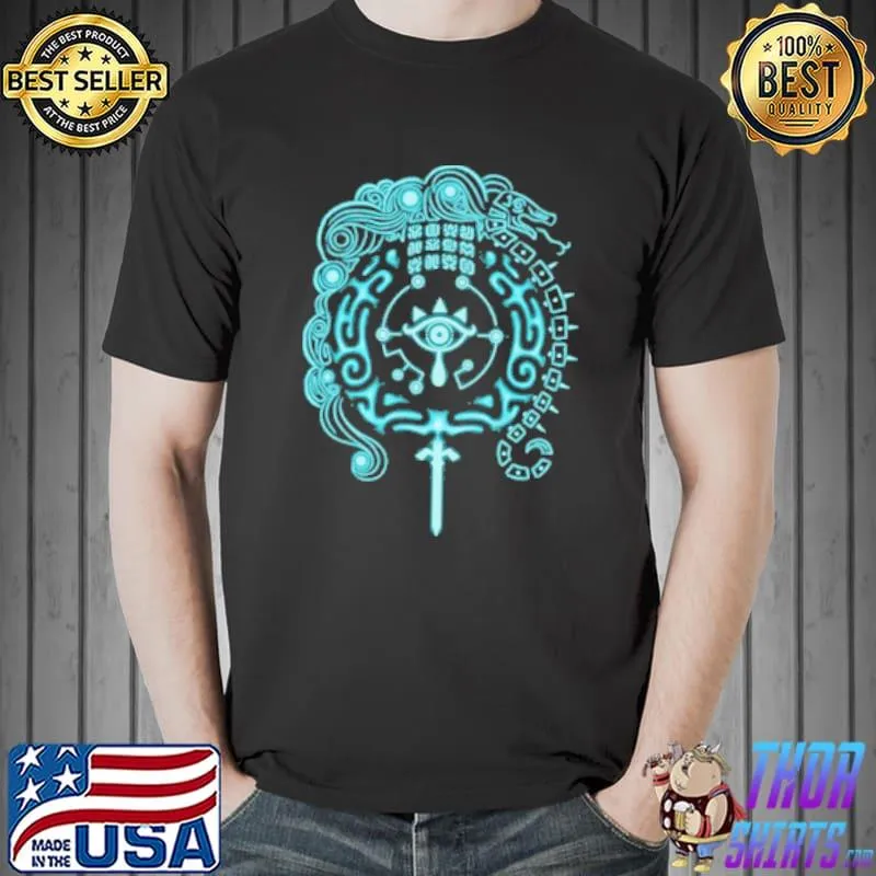Official homme Femme Enfant The Legend of Zelda Breath of the Wild Sheikah Shirt Unisex