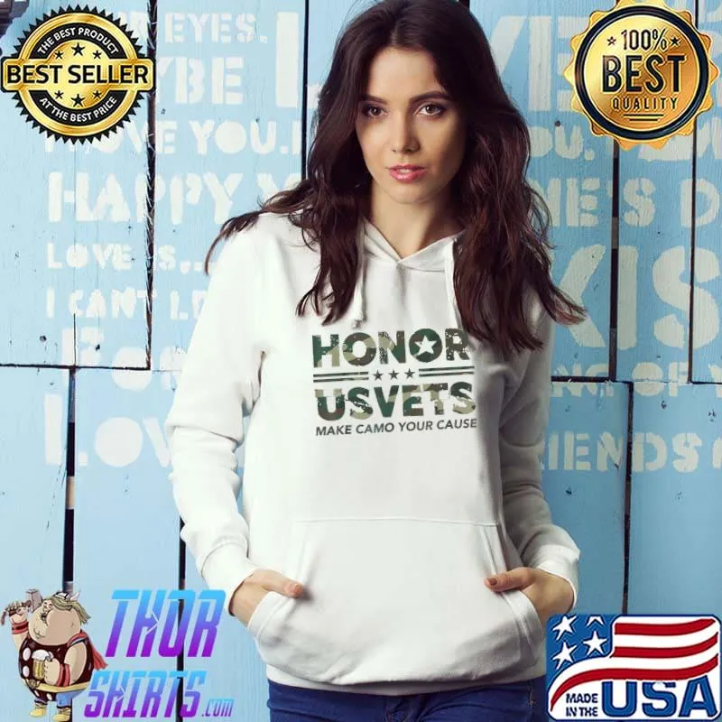 Official hONORUSVETS Make Camo Your Cause U.S.Vets T-Shirt