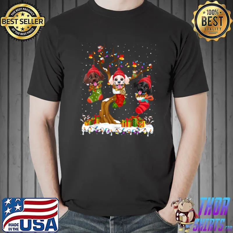 Official Italian Corso Dog In Socks Christmas T Shirt Unisex