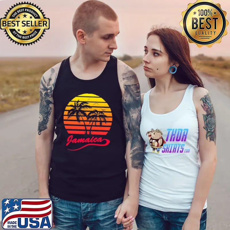 Official Jamaica Sunset Holiday Blood Moon Vintage Shirt Tank Top