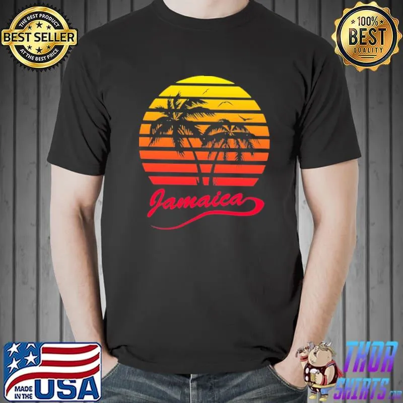 Official Jamaica Sunset Holiday Blood Moon Vintage Shirt Unisex