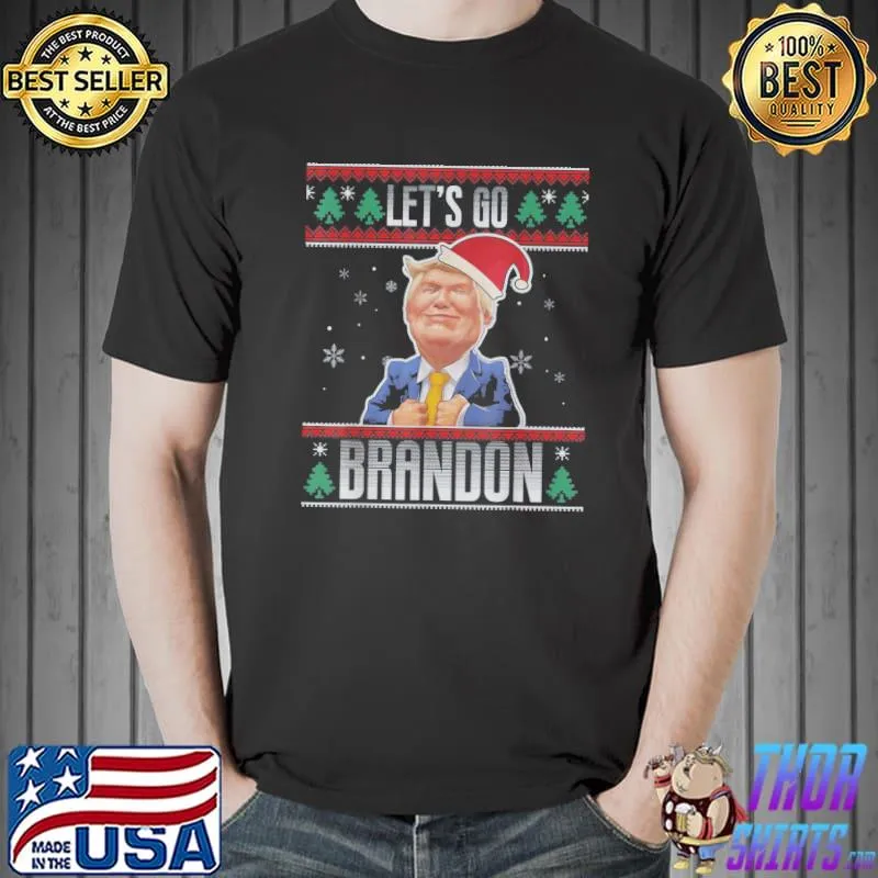 Official let’go Brandon Donald Trump Christmas T-Shirt