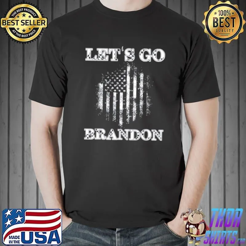 Official Let’s Go Brandon FJB Anti Biden US Flag Political T Shirt Unisex