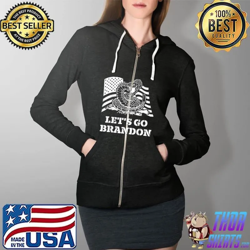 Official Let’s Go Brandon Gadsden Flag T Shirt Full Zip Hooded