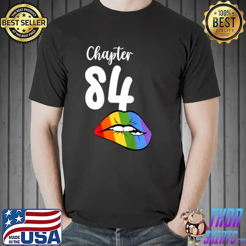 Official LGBT sexy lips rainbow chapter 84 Birthday celebration T Shirt Unisex