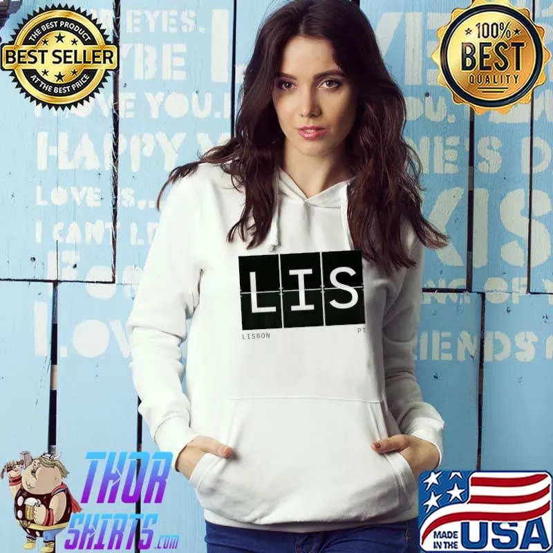 Official lIS Lisbon Portugal Retro Travel Airport Code Traveler Premium T-Shirt