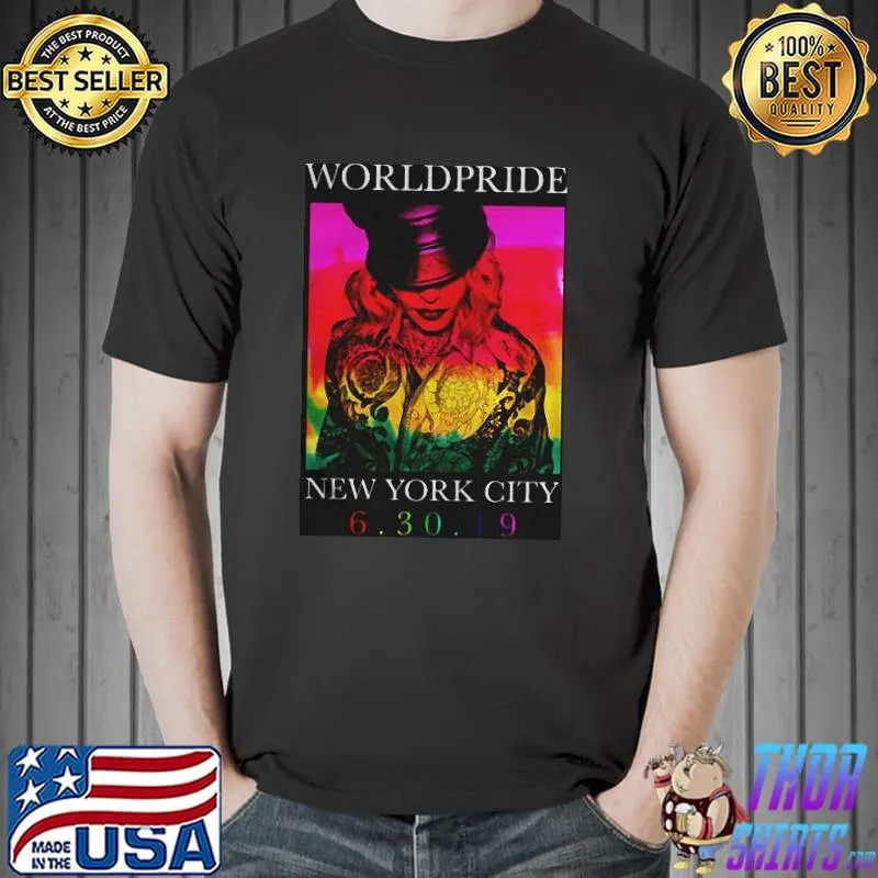 Official Madonna WorldPride New York City Singer Vinatge Shirt Unisex