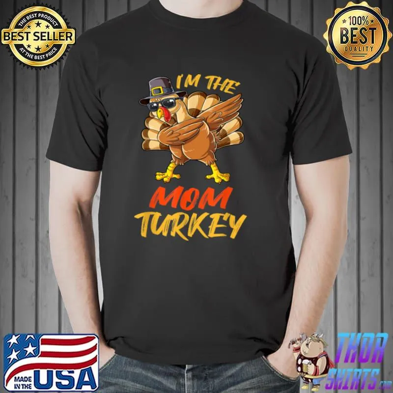 Official Mom Turkey Matching Family Group Thanksgiving Party Pajama T Shirt Unisex