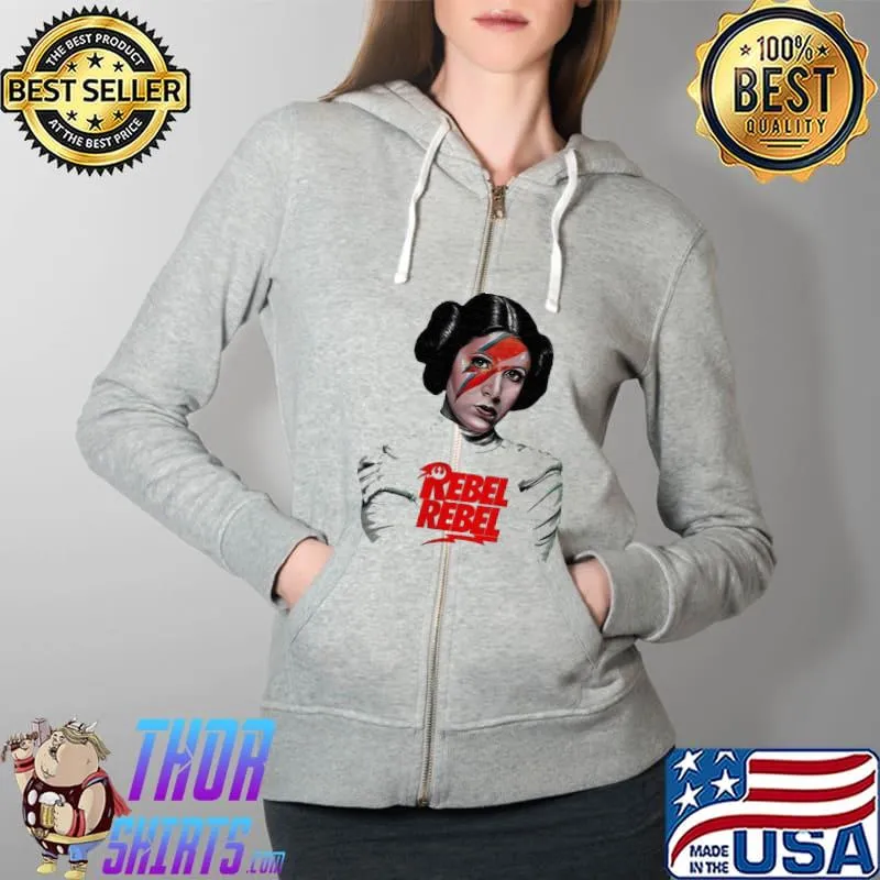 Official Nice Star Wars Princess Leia Rebel Rebel Shirt Full Zip Hooded