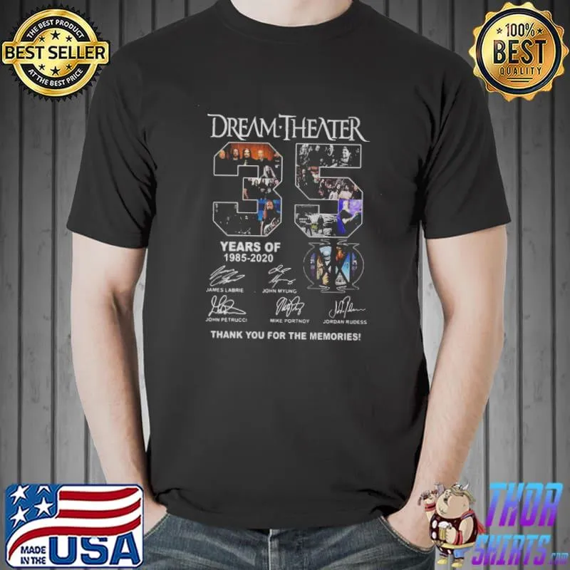 Official Official Dream Theater 35 Year Of 1985-2020 Shirt Unisex