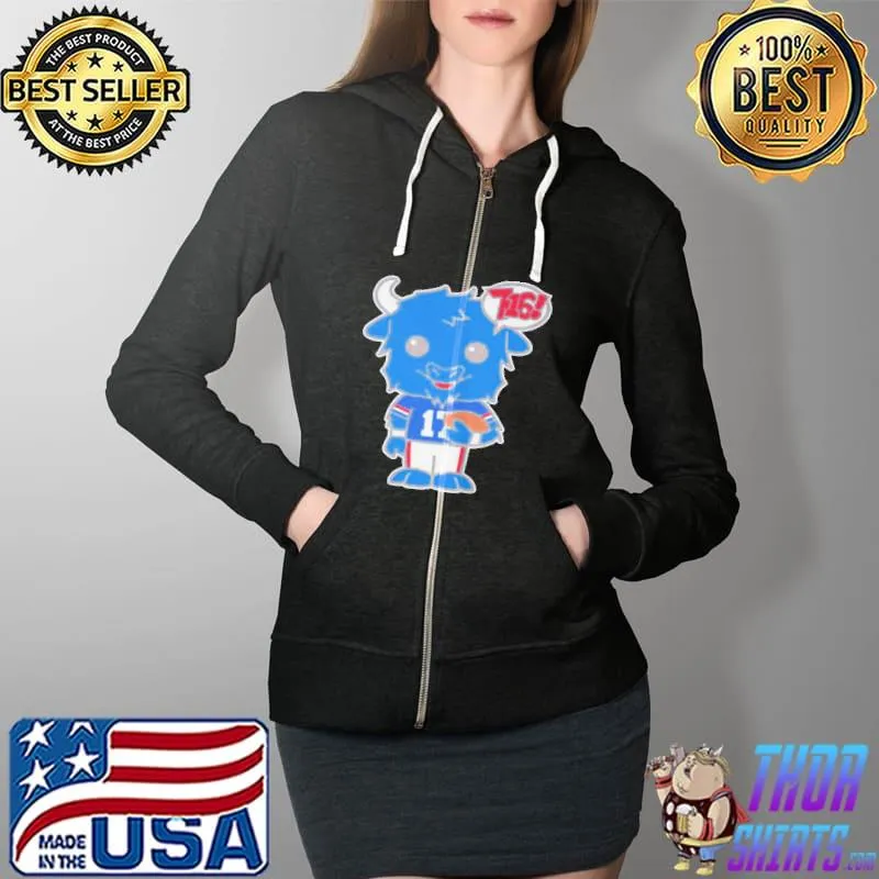 Official ORIGINAL BUFFALO BILLS JOSH ALLEN VINYL GUY SHIRT Full Zip Hooded