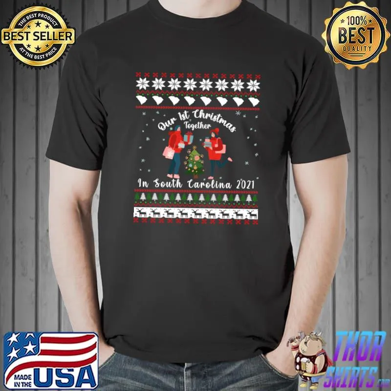 Official Our 1st Christmas Together in South Carolina Couple Ugly Long Sleeve T-Shirt Unisex